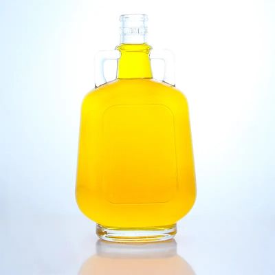 Extra flint 200ml 300ml odd-shaped glass wine spirits bottle soy sauce cooking oil bottles with handles
