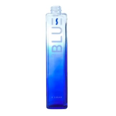 Top grade azure blue 700ml 750ml vodka gin whiskey rum glass bottle with screw cap