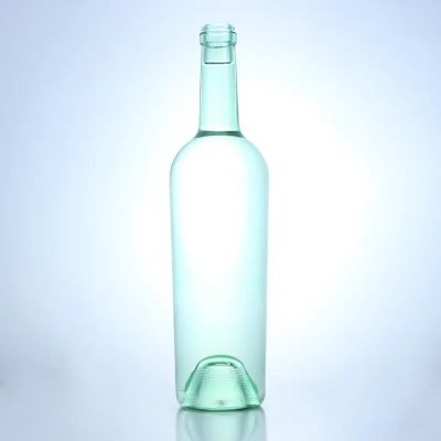 Hot sale 700ml 750ml azure blue vodka gin whiskey rum glass bottle with cork cap