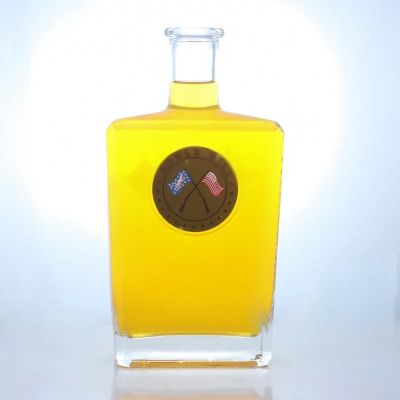750ml Antique Green Long Neck Vodka Whiskey Wine Glass Bottle with Cork Cap