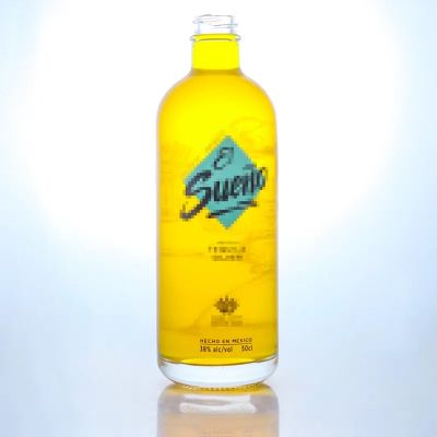 Spray figure vodka whiskey 700ml 750ml liquor glass bottle with cork cap