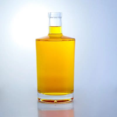 750ml cylinder-shaped whiskey gin vodka rum glass bottle with the bump