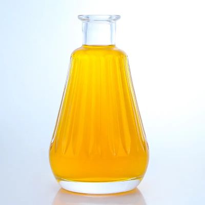 375ml rum whiskey gin pulque spirits glass bottles with cork cap
