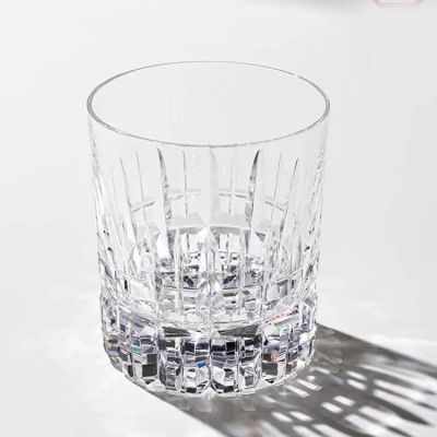 High Quality Personalized Engraved Crystal Whiskey Glasses Drinking Water Cup Lead Free Creative Carved Whisky Glass