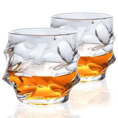 Custom European Style Luxury Lead Free Drinking Wine Glasses Whiskey Crystal Cup Special Shape Shot Whiskey Glass