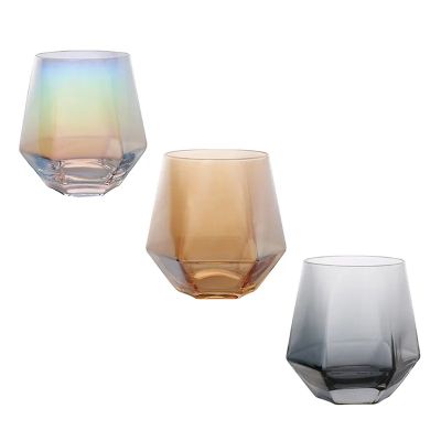 Crystal Charm Color Cigar Holder Sublimation Glass Gift Box Set Old Fashioned Wholesale Wine Whiskey Glasses
