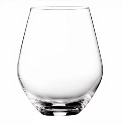 Elegant Wine Glasses stemless Goblet Beverage Cups Set Lead-free crystal glasses with gift boxes and customized logo