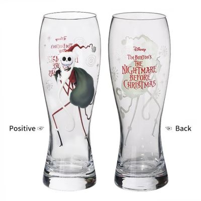 Wholesale Elegant Shaped Drinking Glasses Custom Logo Printed Clear Soda Beer Can 16oz Japan KOREAN Cartoon Laser Quantity Gift