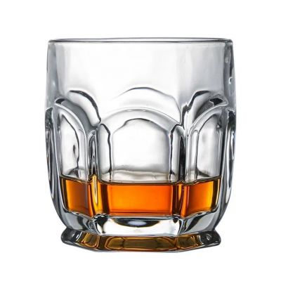 Creative hexagonal cup lead-free unique crystal glass tumbler glass mug whisky glass