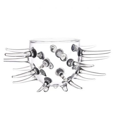 New creative borosilicate glass bowl Sea urchin shape cocktail glasses unique drinking glasses