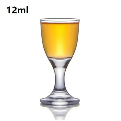 High quality 12ml 15ml lead-free glass bar home crystal clear liquor brandy alcohol shot glass wine glasses
