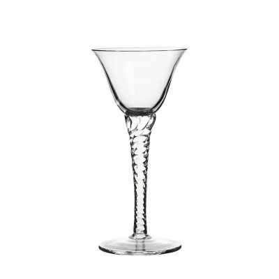 Wholesale multiple style 140ml lead-free vintage cocktail glass spiral stem glass spiral cocktail glass