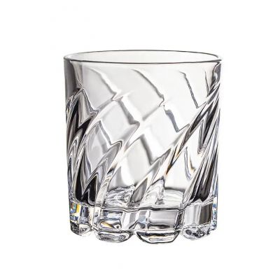Wholesale 250ml lead-free drinking glass tumbler spinning whiskey glass spinning glass