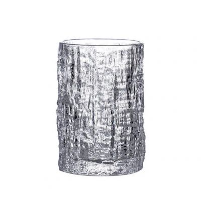Wholesale 300ml 400ml ice veins texture colored drinking glasses highball drinking glass