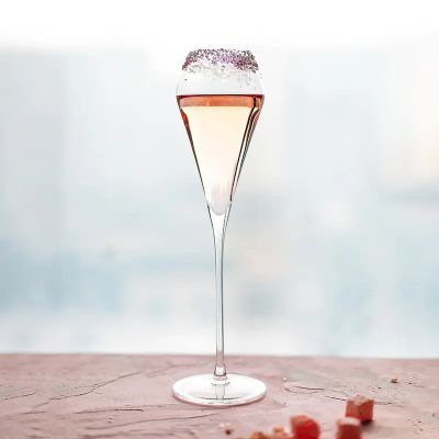 Elegant Classical Clear Cut White Wholesale Hand Blown Crystal Tulip Champagne Flute