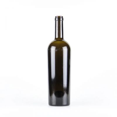 750ml 1000g heavy Bordeaux Antique Green wine bottle empty glass bottle