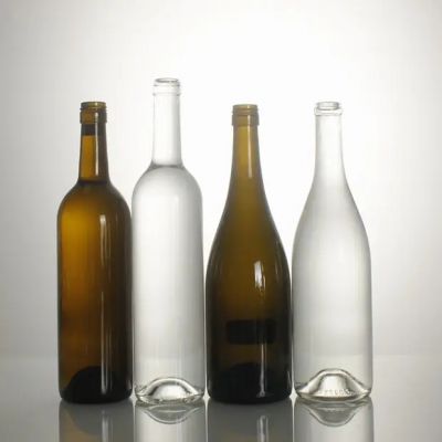 187ml 350ml 750ml round antique green BVS screw cap wine glass bottle