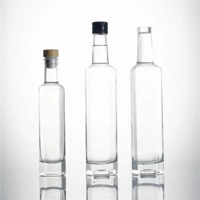 empty high quality clear thick bottom luxury olive oil glass bottles
