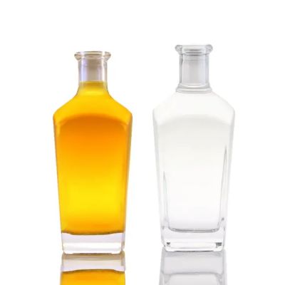 Wholesale Luxury 700 ml 70 cl Vodka Bottle Whisky Liquor Gin Tequila Bottle Clear Square Philippe Glass Bottle