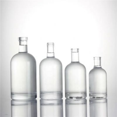 short neck luxury screw mouth whisky liquor logo drink gin glass bottle set 700 ml 750 ml