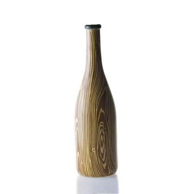 Deluxe Decal Surface Glass Bottle OEM Custom Ceramic Oil Vinegar Bottle, Marble Liquor Tequila Gin Bottle