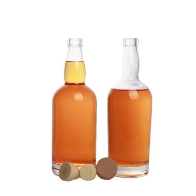 Luxury 700ml 750ml Extra Flint Glass Bottle for Bourbon whiskey Gin Tequila Whisky Brandy Alcohol spirits