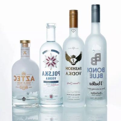 Unique Vodka Flint 375ml 700ml 750ml Upper Liquor Frosted Wine Glass Bottle Frosting With Cork Stopper