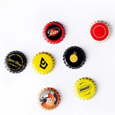 Customized printing LOGO stainless steel sealing caps for beverage juice milk beer bottle crown caps wholesale
