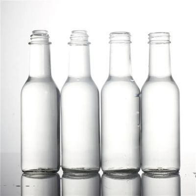 Stocked 5oz 150ml clear glass woozy hot sauce chili bottle ketchup sauce vinegar cruet glass bottles