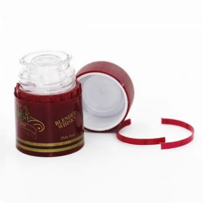 Custom Africa Popular Bottle Non-Refillable Cap Closure Plastic Wine Screw Cap Plastic Whisky Vodka Bottle Cap