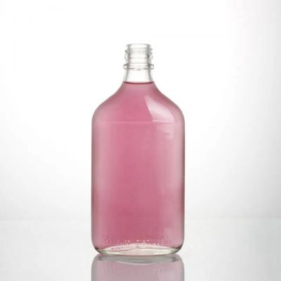 Customized square 250ml 330ml flint sparkling mineral beverage water juice flint empty glass bottle