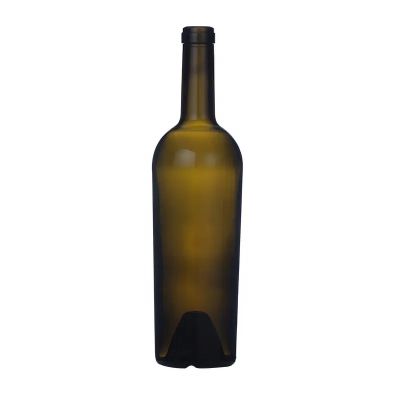 Encore Packaging Antique Green 750ml 880g Cork Finish Bordeaux Tapered Wine Glass Bottle