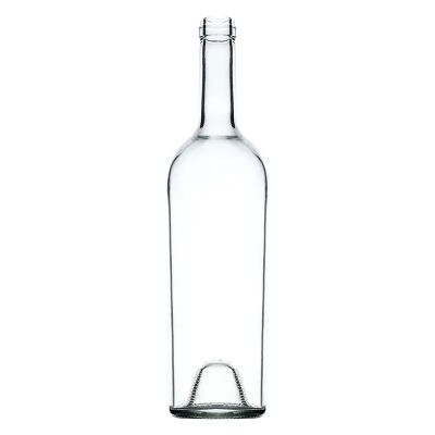 Factory custom flint 750ml empty bordeaux bottle empty wine bottles for sale