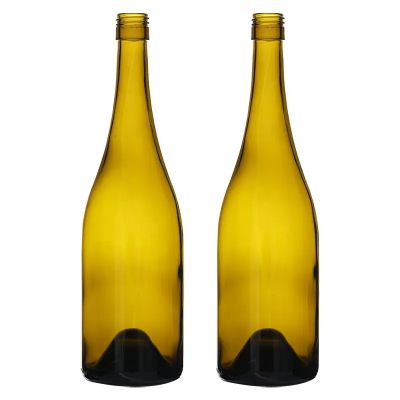 High quality empty 750ml screw caps glass wine bottles chardonnays glass bottle