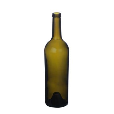 Factory wholesale antique green wine bottle empty bordeaux bottle 750 ml wine bottle