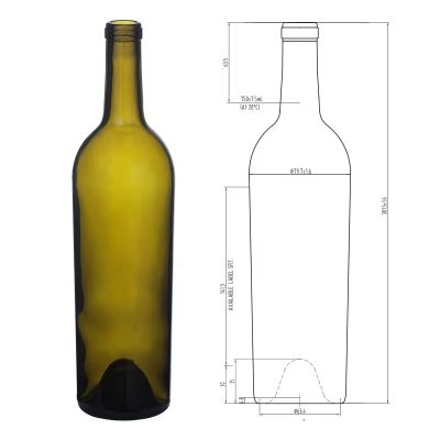 Best quality cork finished 750ml 560g zinfandels bordeaux wine bottles