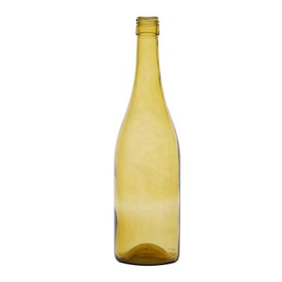 High temperature resistance empty wine bottle dead leaf green burgundy wine bottle