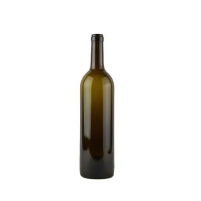 Dark green 750ml red wine glass bottle with 305mm high for sale