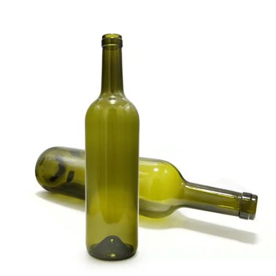 Cheap antique green 750ml empty liquor glass bottles sale