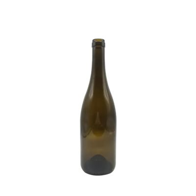 Large Capacity 750ml Empty Glass Burgundy Wine Bottle Wholesale Green and Clear Cork Cap Glass Bottles