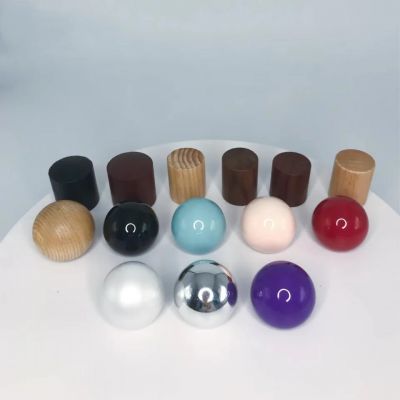 15mm Round Zamac Perfume Bottle Cap Ball Shape Perfume Cover Wooden Cap for Glass Bottle