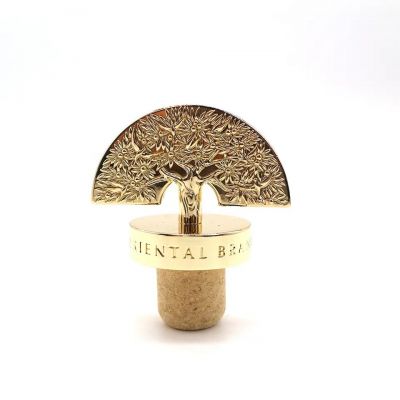 Custom gold plastic bottle cap Zamac wine bottle cap plastic ABS cork zinc cork wine bottle cap