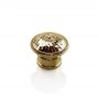 Luxury dubai middle east style crown perfume bottle lid gold metal zamac electroplated zinc alloy perfume bottle top 15fea