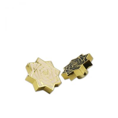 Custom Bottle Cap Octagonal Star Perfume Zamac Cap Glass Bottle Cap Luxury Perfume Lid