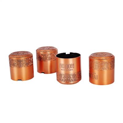 Custom Luxury Aluminum Alloy Gold Zamac Perfume Cap