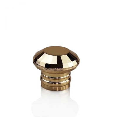 Top quality custom luxury metal zamac perfume bottle cap fancy special sparkling gold crown perfume cap 15mm