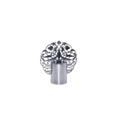 Wholesale Bottle Cap Zamac Cap Sliver Unique Polished Hollow Lid Metal Perfume Cap
