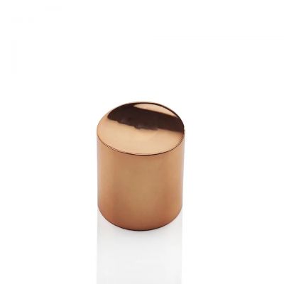 China factory wholesale low MOQ good price luxury arabic style rose gold zinc alloy perfume bottle lid 15mm