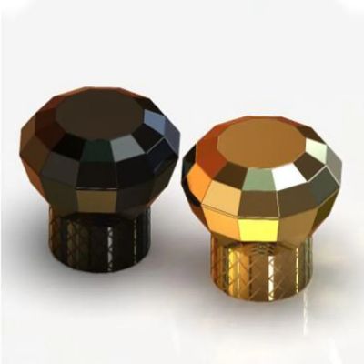 The new design of the multi-stripe perfume bottle cap uses zinc alloy material For FEA 15mm Glass bottle