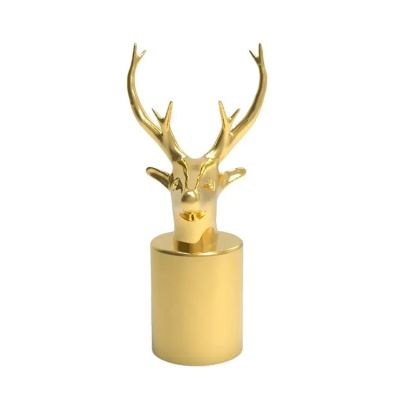 Luxury Perfume Lid Animal Perfume Cover Zamac Metal Deer Shape Perfume Bottle Cap